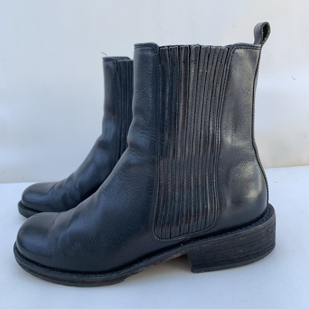 Eddie Bauer Genuine Leather Ankle Boots Black Sz 8.5 Womens